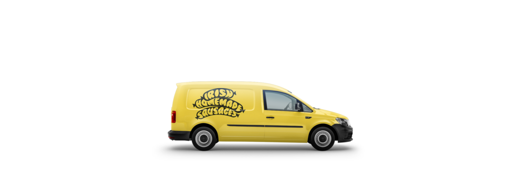 Irish Homemade Sausages – Logo on car